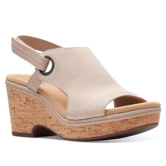 Clarks Women's Giselle Sea Slingback Platform Wedge Sandals - Picture 1 of 5